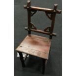 Antique metamorphic library chair steps 90x48x40cm in chair form.