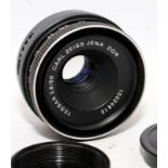 Carl Zeiss Jena DDR Tessar 2.8/50mm prime lens. Very clean example. M42 screw mount.