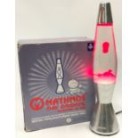 Mathmos Astro Baby lava lamp violet/orange in original box.