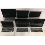 Various Apple Mac Books.