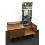 G Plan 1960's vintage dressing table with mirror 145x114x46cm