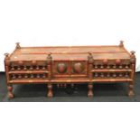 Middle Eastern carved wood sideboard 58x151x57cm.