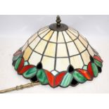 Tiffany style ceiling uplighter shade requiring some attention. 35cms across