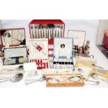 Large collection of silver plated flatware, many items still in boxes/presentation cases.