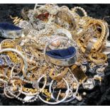 Large bag of costume jewellery.