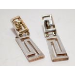 Greek key 925 silver drop earrings.