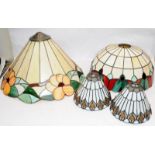 Four Tiffany style lamp shades