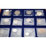 Cased collection of mostly silver 19th C. South African coins including Half Crown examples (13)