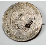 Japan 1857 trade dollar mounted as a brooch