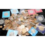Plastic tub of GB coins (8)