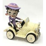 Betty Boop figurine in car with dog by King Features Syndicate 2003. 23cm tall.