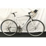 Raleigh Air Lite black and white road bike. 16 gears. 21" frame size 25" wheel size.