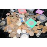 Box containing a collection of GB coins (5)