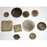 India 10 mixed old silver coins