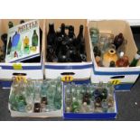 Very large number of vintage bottles. 5 boxes in lot