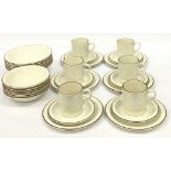Poole Pottery Branksome coffee/dinner set for six. 30 pieces in all. Appears to be in good