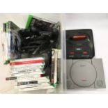 Sony PlayStation and Sega Mega Drive II consoles, controllers and a collection of XBOX, XBOX 360,