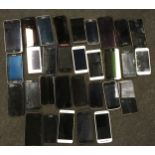 A collection of various mobile phones.