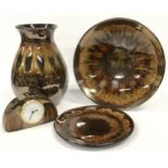 Poole Pottery collection of pieces in the "Precious" pattern to include clock, jug and two