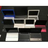 A selection of various laptops.