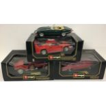 Burago 1/18 scale boxed models and one unboxed to include Ferrari F40, Rolls Royce Camargue, Alfa