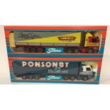 Tekno 1/50th scale Truck pair: P.T.S Speed Cargo, Ponsonby Highcare. Both appear Excellent to Near