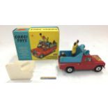 Corgi 487 "Chipperfield's Circus" Land Rover Parade Vehicle - red, blue plastic back, lemon