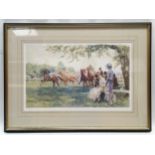 Framed and glazed limited edition print of a horse racing scene by William Marter Publications 1993,