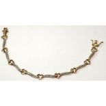 A gold on 925 silver ornate heart bracelet.