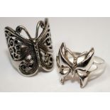 925 silver Butterfly ring Size V 1/2 and other.