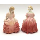 2 x small Royal Doulton figurines "Rose HN1368,Marie HN1417"