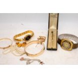 Small collection of vintage jewellery to include a diamond tie pin. Lot also includes a vintage