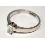 A Diamond 18ct white gold ring approx 0.20 points Size M