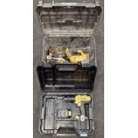 Dewalt drill set (48) and Dewalt toll box and various tools (60).