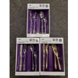3 x boxed cutlery sets (35)