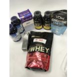 Various vitamins and a whey product. (H92,H115)