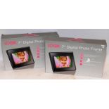 Two boxed 7" digital photo frames