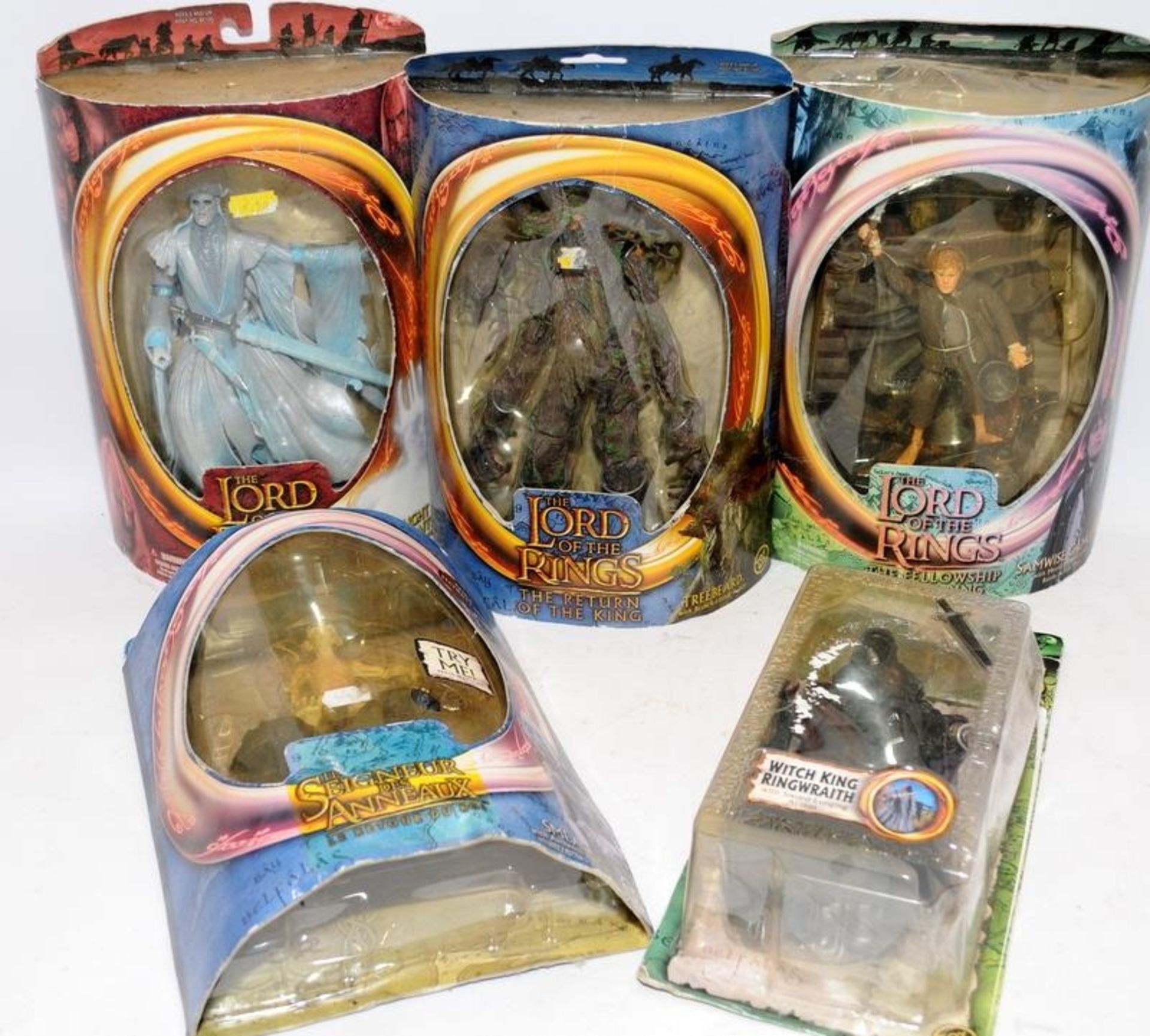 Collection of boxed Lord of the Rings figures by Toy Biz. All complete in sealed packaging though