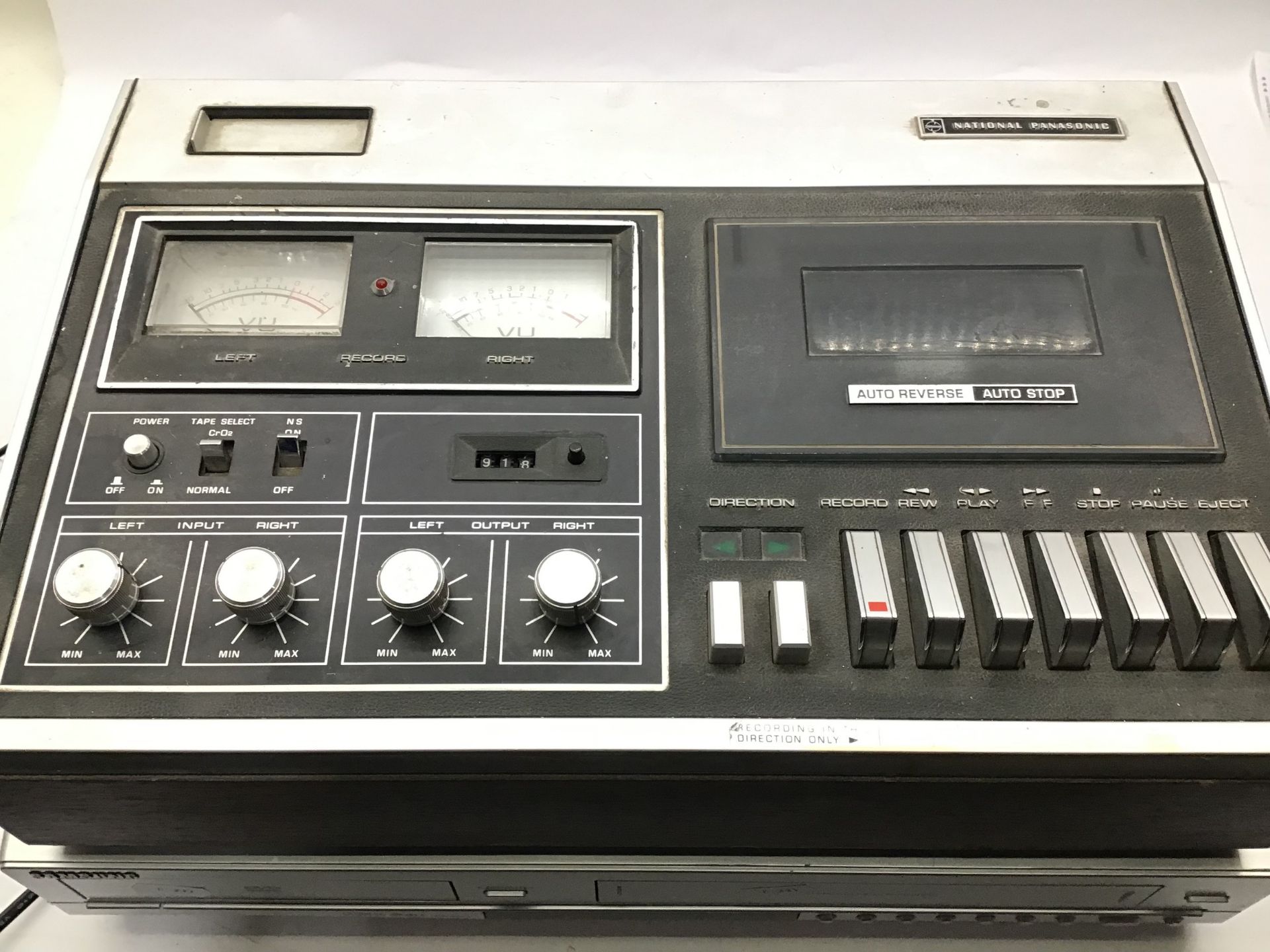 National Panasonic cassette deck and a Samsung VHS/DVD player. - Image 2 of 3