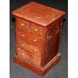 Antique mahogany 2 over 3 compact set of drawers, 55cms tall x 37cms wide x 31cms deep. Possible