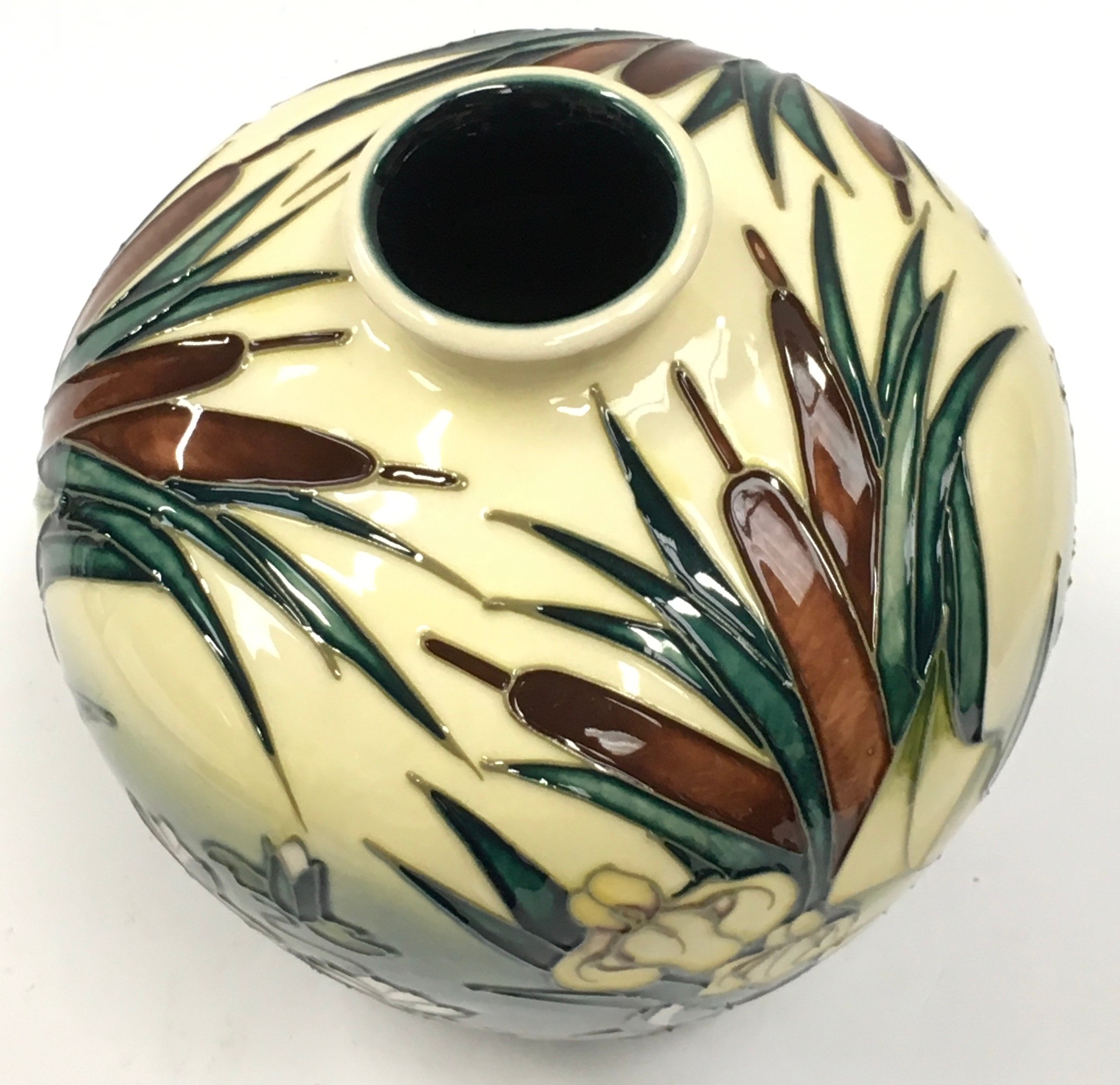 Moorcroft Rachel Bishop Lamia vase of squat bulbous form. 17cm tall. Signed and stamped to base. - Image 3 of 4
