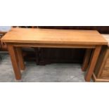 Modern contemporary oak hall/console table 130x77x40cm.