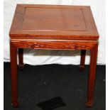 Vintage Chinese export furniture occasional/side table. 56cms tall x 56cms across x 56cms deep