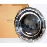 Danish silver plated platter by Theil Kragh presented in original box. 26cms across
