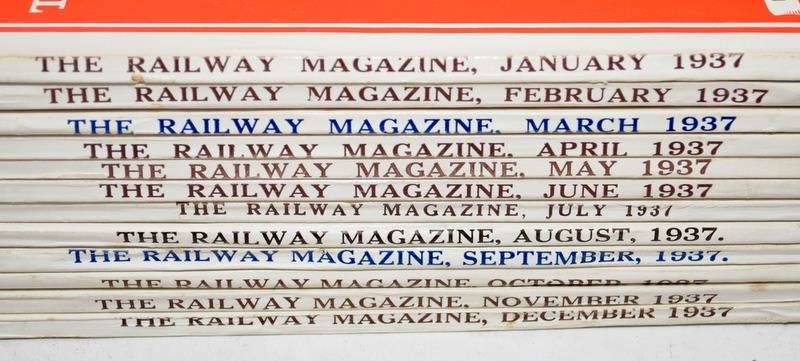 Railway magazine: Full year's issues from 1937