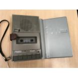 Vintage Sharp CE-152 cassette recorder in original protective case. Untested but in good cosmetic