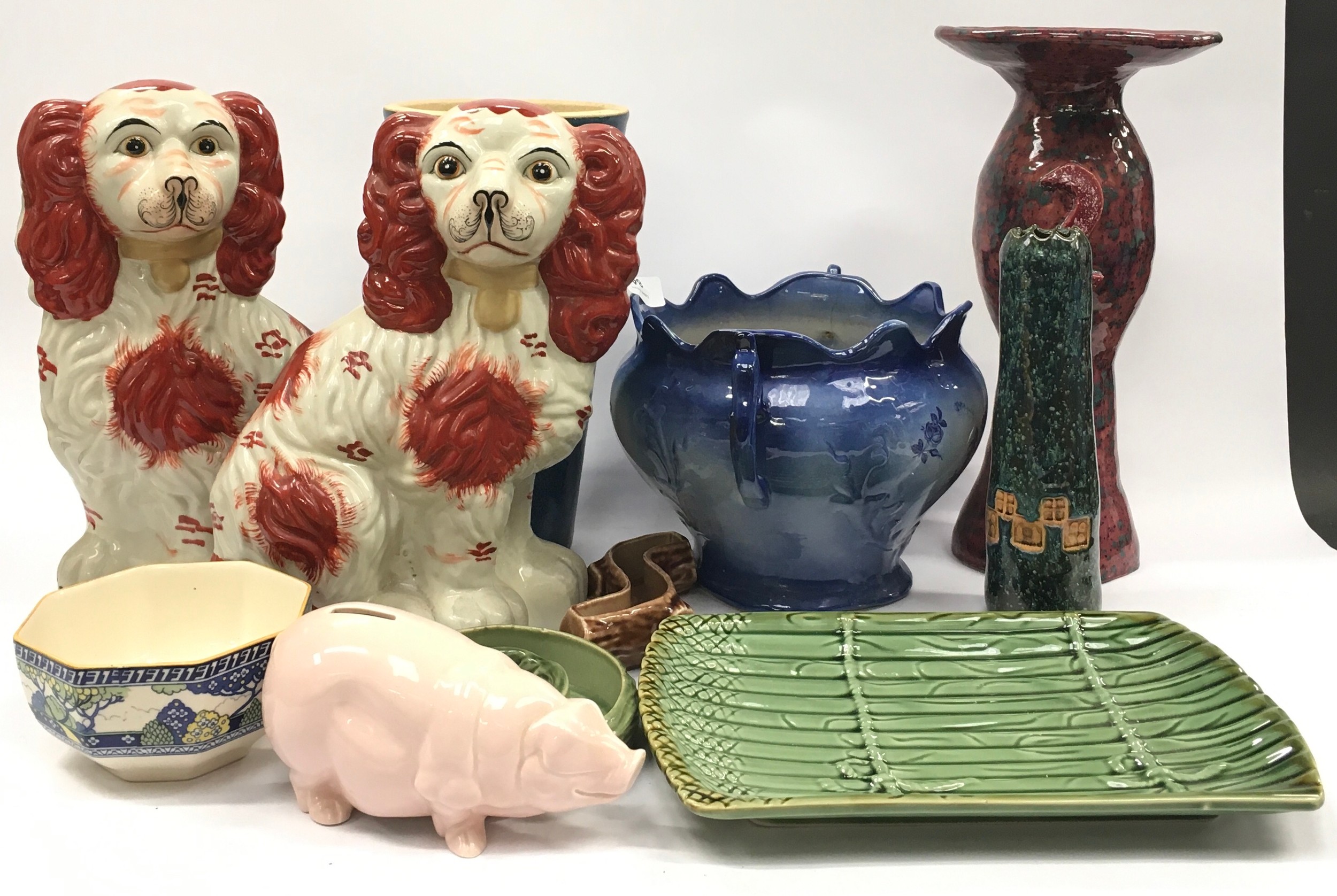 Collection of mixed pottery and ceramics to include Poole Pottery, Wade and others.