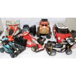 Collection of remote control vehicles and controllers. All offered untested