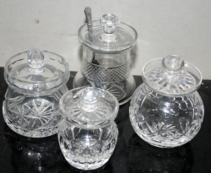 Large collection of cut glass lead crystal, including lidded jars, vases, bowls and an inkwell. 16 - Image 3 of 6