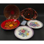 Poole pottery collection of plates/dishes to include Traditional, Delphis and Aegean (6).